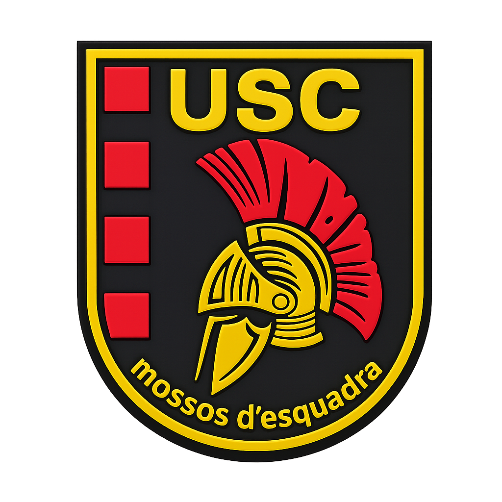 USC Mossos d’Esquadra – Escudo Unidad de Seguridad Ciudadana en goma PVC