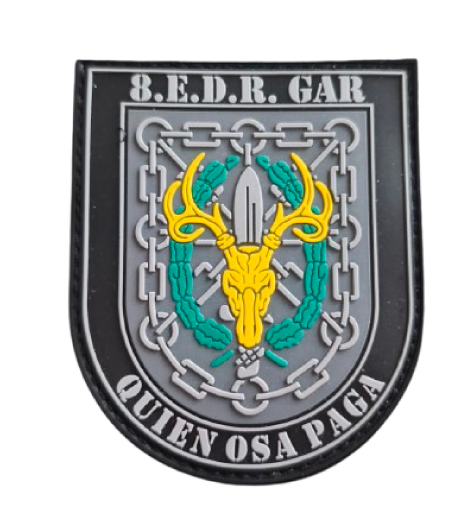 Parche de goma GAR Guardia Civil QUIEN OSA PAGA PVC táctico oficial