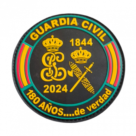 Parche Guardia Civil 180 años de verdad 1844–2024 en PVC de alta calidad
