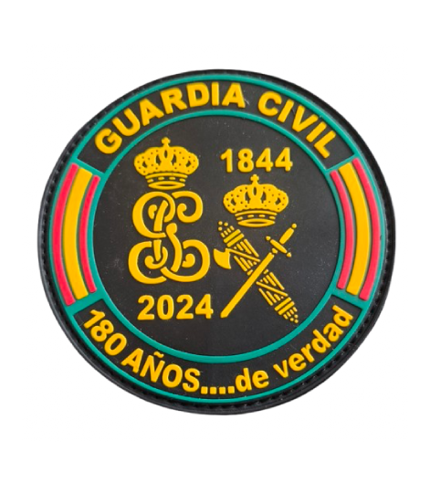 Parche Guardia Civil 180 años de verdad 1844–2024 en PVC de alta calidad