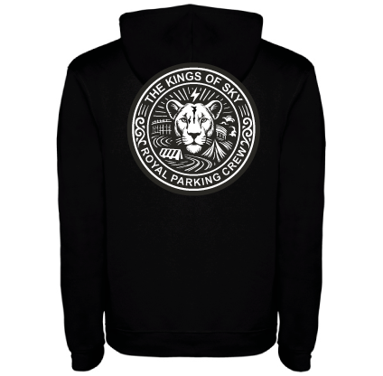 Sudadera negra The Kings of Sky Royal Parking Crew con capucha